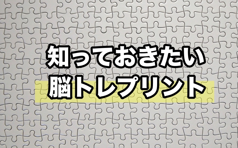 脳トレプリントについて記事まとめ