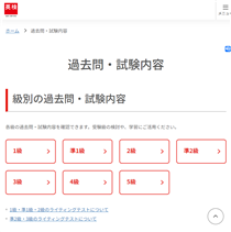 英語検定 級別の過去問