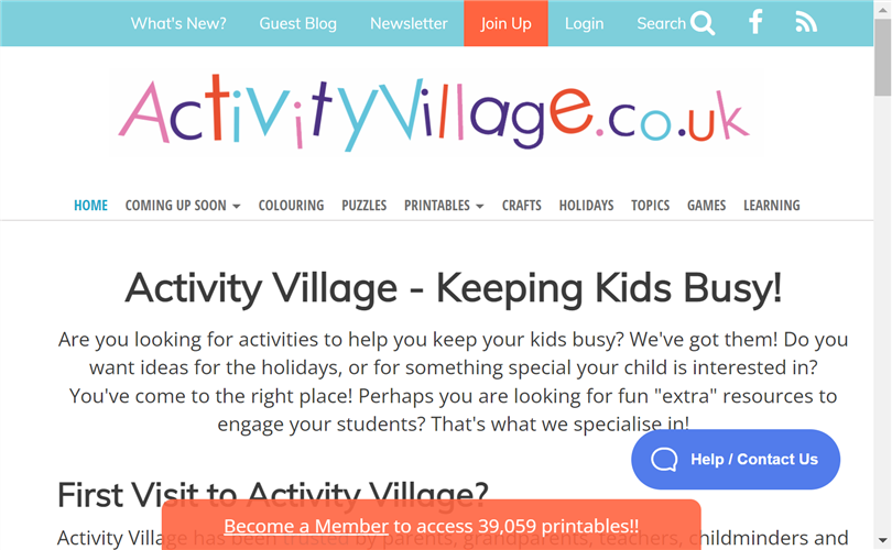 Activityvillagetの学習プリント